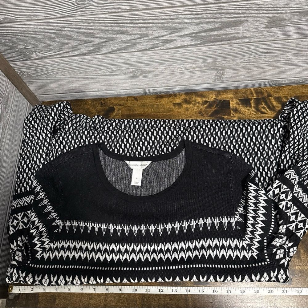 Christopher Banks Fair Isle Sweater Dress XL Long Sleeve Nordic Cozy Cabin - Picture 6 of 8